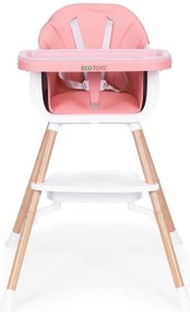 Detská jedálenská stolička 2v1 s nastaviteľným pultíkom zelená