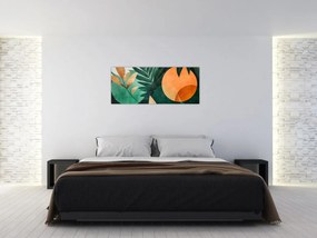 Obraz - Geometrické prírodné motívy (120x50 cm)
