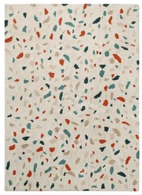 Krémový prateľný ručne tkaný bavlnený koberec 140x200 cm Terrazzo Marble – Lorena Canals