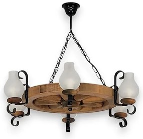 Brilagi - Luster na reťazi ROATA 6xE14/40W/230V buk