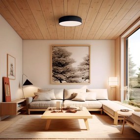 Čierne LED stropné svietidlo ø 60 cm – SULION