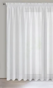 ZÁCLONA NA PÁSKE REBECCA 400X250 CM BIELA