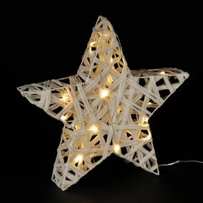 Trblietavá hviezda, teplá biela, 20 LED, Ø 30 cm