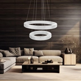 Toolight Toolight, LED stropné svietidlo 60cm, 64W, 4000K, 5000lm, MS007-CP, chrómová, OSW-09617
