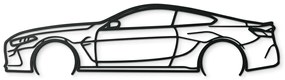 drevko Drevená nálepka na stenu BMW M8 Competition Rozmer obrazu: 22,5 x 86 cm, Farba dekorácie: Čierna