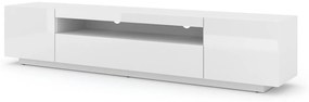 TV stolík AURA 200 | biely - biely lesk Variant: bez LED osvetlenia