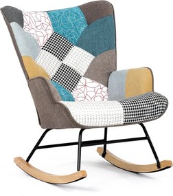 Hojdacie kreslo FABIAN II — látka, patchwork