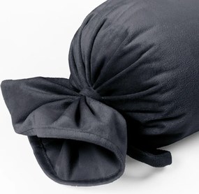 Biante Zamatový vankúš valec bonbon Velvet Prémium SVP-004 Antracitovo sivý 15x80 cm