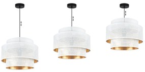 Závesné svietidlo Asti, 1x biele PVC tienidlo, (fi 40cm), g, b