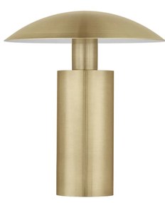 LED mosadzno-zlatá stolná lampa Karpos