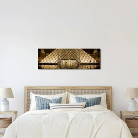 Obraz Louvre (s hodinami) (90x30 cm)