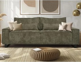 Trojmiestna pohovka Cassino, olivovo zelená tkanina%