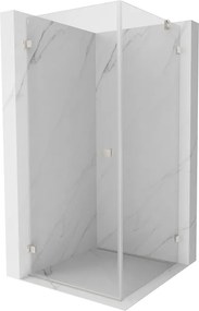 Mexen Lunar-B, výklopný sprchový kút ľavý 70 x 70 cm, 8mm číre sklo, oceľový profil, 832-070-070-97-00-L