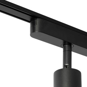 Moderné čierne bodové svetlo pre 1-fázový koľajnicový systém 4,5 W 3000 K - Magnetic Samson