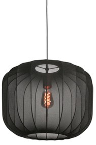 Japandi závesné svietidlo čierne s látkovým tienidlom 45 cm - Sable