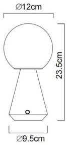 Globo 21029S - LED stmievateľná nabíjacia stolná lampa SORA 1,5W/5V 1800 mAh čie