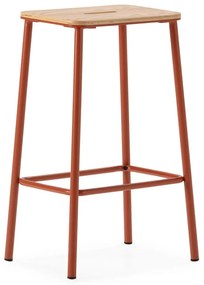 Barové stoličky v súprave 2 ks v tehlovej farbe (výška sedadla 65 cm) Abba – Marckeric