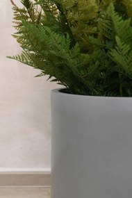 Kvetináč CHICO, sklolaminát, priemer 40 cm, beton design sivý