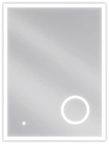 Mexen Kala, LED kúpeľňové zrkadlo s podsvietením a kozmetickým zrkadlom 60 x 80 cm, 6000K, ochrana proti zahmlievaniu, 9820-060-080-611-00