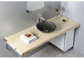 Sapho - Umývadlo na dosku BLOK pr. 40 cm hnedé/kameň