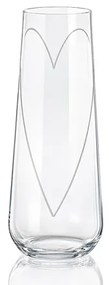 Crystalex GLASS HEART poháre na prosecco 250 ml, 2 ks