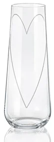 Crystalex GLASS HEART poháre na prosecco 250 ml, 2 ks