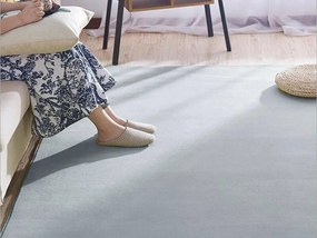 TZ Sivý jednofarebný obdĺžnikový koberec Polar Rozmer: 80x150 cm