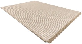 Koberec JUTE 3650 so strapcami krémový / béžový