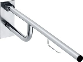 Bemeta Design HELP: Madlo, 760 mm, s držiakom TP, sklopné, s krytkou, nerez, mat - 301607772