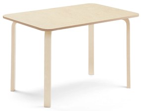 Stôl ELTON, 1200x600x710 mm, linoleum - béžová, breza