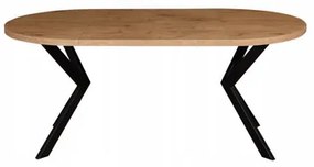 Jedálenský stôl ELA - dub artisan/čierna