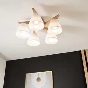 Prisadený luster ANTONIO 5xE14/40W/230V dub