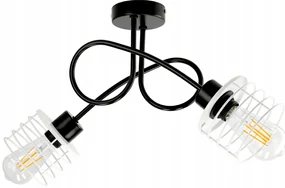 BERGE LED stropné svietidlo LOFT - 2xE27 - SPRING WHITE