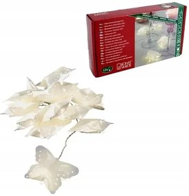 LED svetelná reťaz BUTTERFLY 5 m biely