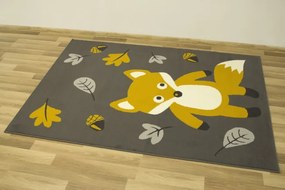 Detský koberec Kids 534431/89915- Lišiačik, hnedý