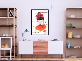 Artgeist Plagát - I Believe I Can Fly [Poster] Veľkosť: 30x45, Verzia: Čierny rám s passe-partout