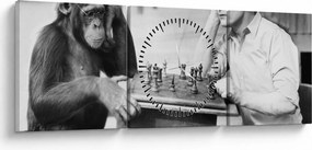Obraz - Cirkus 2 (s hodinami) (90x30 cm)
