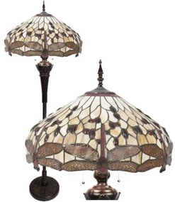 Luxury stojace svietidlo Tiffany VÁŽKA JANTAR Ø49*170