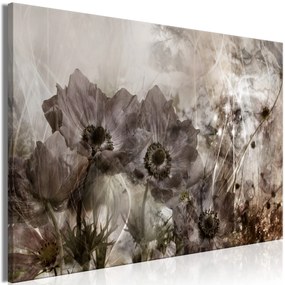 Artgeist Obraz - Anemones in Sepia (1 Part) Wide Veľkosť: 120x80, Verzia: Premium Print