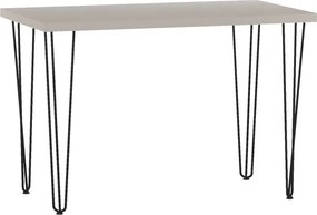 Vintino Jedálenský stôl RIMINI 120 × 68 cm – kašmírový / čierne kovové nohy