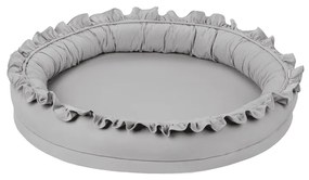 Mini hnízdo pro děti s volánem světle šedá