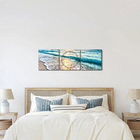 Obraz - More (s hodinami) (90x30 cm)