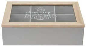 Krabička na čaj Positiv sivá
