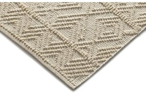 Krémový prateľný ručne tkaný koberec z recyklovanej bavlny 60x90 cm Pamuk – Universal