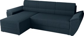 Rozkladacia obojstranná sedacia súprava do L TAVERO 251x140 cm, tmavomodrá