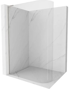 Mexen Kioto L, sprchová zástena Walk-In 110 x 200 cm, 8mm číre sklo, brúsená oceľ profil, 800-110-103-97-06
