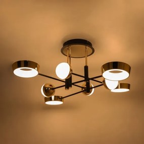 Zuma Line MX7170-8-3BGT - LED stmievateľný prisadený luster LARA LED/60W/230V zlatá/čierna