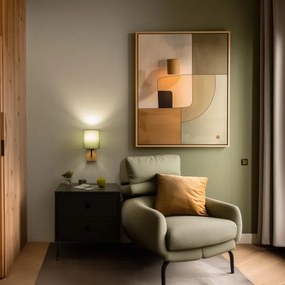 Brilagi - Nástenná lampa NUBILA WOOD 1xE27/25W/230V dub/zelená