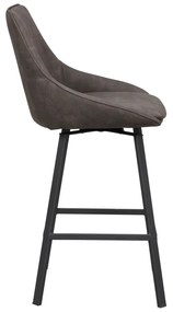 Sivé barové stoličky v súprave 2 ks (výška sedadla 65 cm) Alison – Rowico