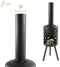 Ohnisko s komínom Gozo Garden Black